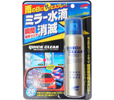 Soft99 Quick Clear Mirror Coating - Антидощ для дзеркал миттєвої дії, 100 ml