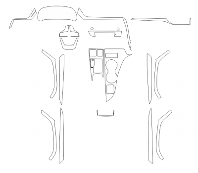 Комплект викрійок для салону LEXUS RX 2002