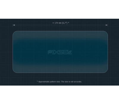 Защитное стекло Pixsel для заднего климат-контроля XIAOMI YU7 7.3“ 2025 - (гибридное глянец)