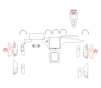 Комплект викрійок для салону MERCEDES-BENZ C-CLASS AMG 2021