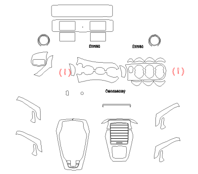Комплект викрійок для салону MERCEDES-BENZ CLA AMG 45 2020