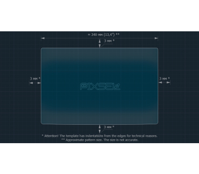 Защитное стекло Pixsel на монитор TESLA MODEL 3 - 16“ 2023 - (гибридное глянец)