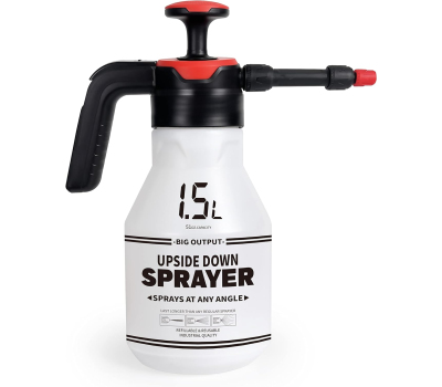FOSHIO Upside-down Water Sprayer With Flat Bottom - Обприскувач з ручним нагнітанням, 1.5 L