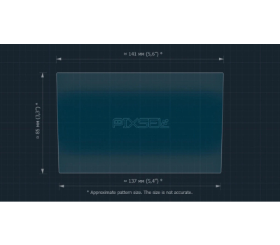 Захисне скло Pixsel на монітор VOLKSWAGEN CARAVELLE 6.5“ 2020 - 2024 (гібридне глянець)