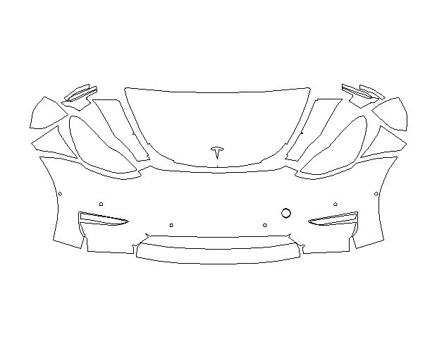 Tesla Model Y 2020 Хетчбек Стандартный набор частично LLumar Platinum