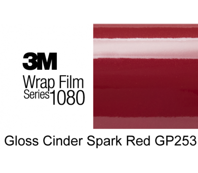 3M 1080 GP 253 Gloss Cinder Spark Red 1.524 m
