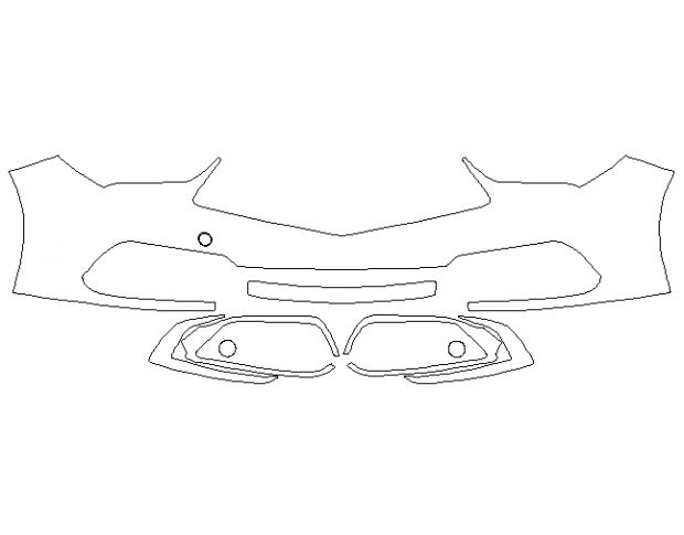 Acura TLX A-Spec 2018 Седан Передний бампер LLumar