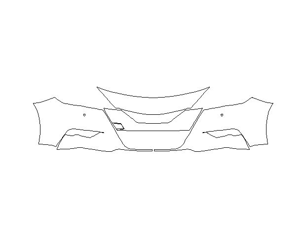 Nissan Maxima 2016 Седан Передний бампер Hexis