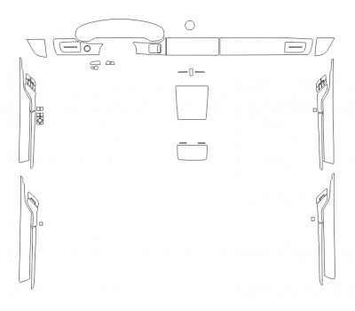 Комплект викрійок для салону PORSCHE TAYCAN 2020