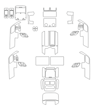 Комплект викрійок для салону LAND ROVER RANGE ROVER 2018 L