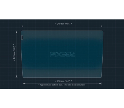 Защитное стекло Pixsel на монитор TEYES CC4 PRO 2K 10“ (гибридное мат)