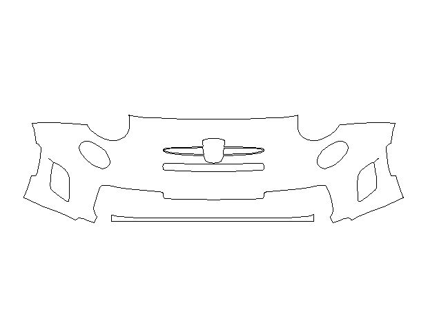 FIAT 500 Abarth 2012 Купе Передній бампер Hexis
