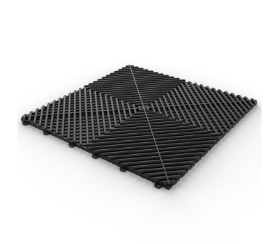 Floor Tile Vented Water Black - Чорна решітка модульної підлоги