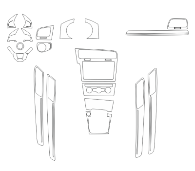 Комплект викрійок для салону VOLKSWAGEN GOLF 2016