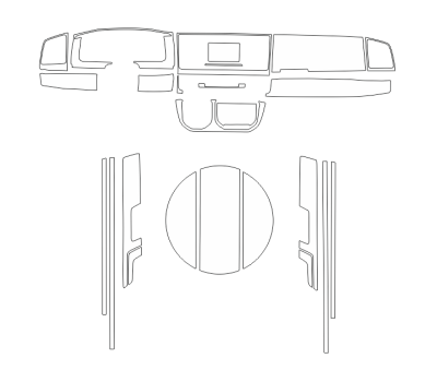 Комплект викрійок для салону VOLKSWAGEN MULTIVAN 2016