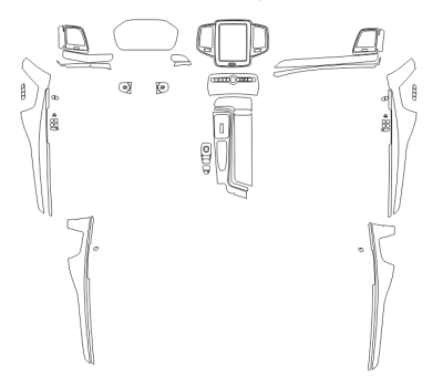 Комплект викрійок для салону VOLVO XC90 2015 (повна комплектація)