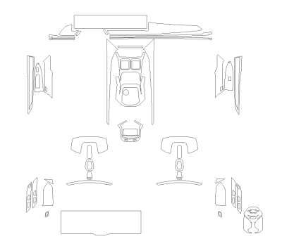 Комплект викрійок для салону BMW i7 2023 -