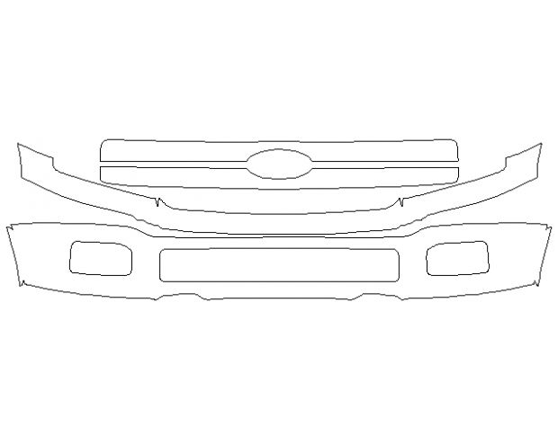Ford F-150 Limited 2018 Внедорожник Передний бампер Hexis