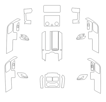 Комплект викрійок для салону LAND ROVER RANGE ROVER 2018 BASE