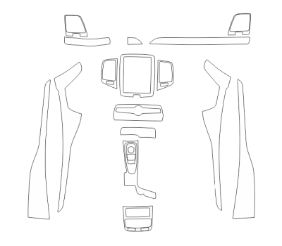 Комплект викрійок для салону VOLVO XC90 2015 (часткова комплектація)