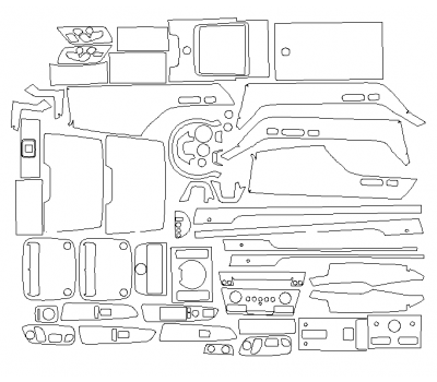 Комплект викрійок для салону ROLLS-ROYCE CULLINAN 2019