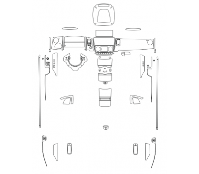 Комплект викрійок для салону ROLLS-ROYCE WRAITH 2019