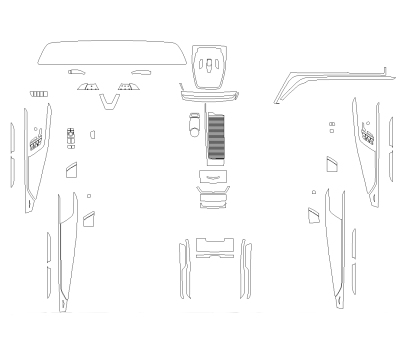 Комплект викрійок для салону CADILLAC CT6 2024 -