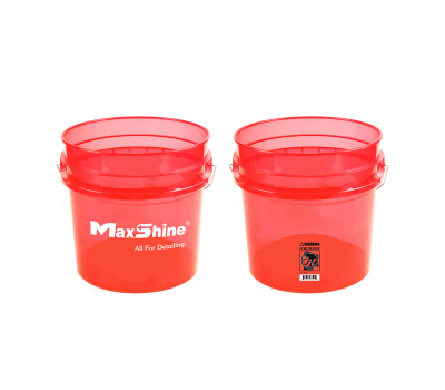 MaxShine Detailing Bucket Red - Відро для миття та полірування, без кришки, 13 L