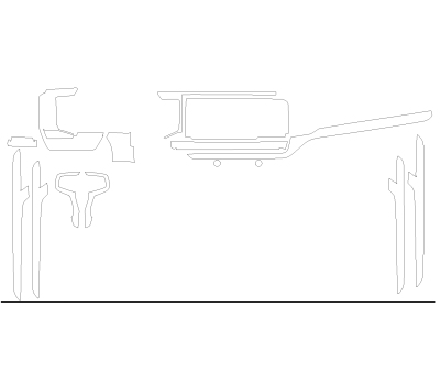 Комплект викрійок для салону CHEVROLET SILVERADO 1500 2024 -