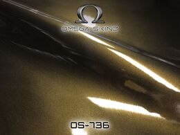 Omega Skinz OS-736 Fusion Tech - Коричнево-черная глянцевая металлик пленка  1.524 m
