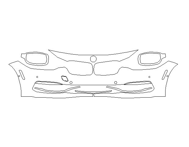 BMW 3 Series 2016 Седан Передний бампер Hexis