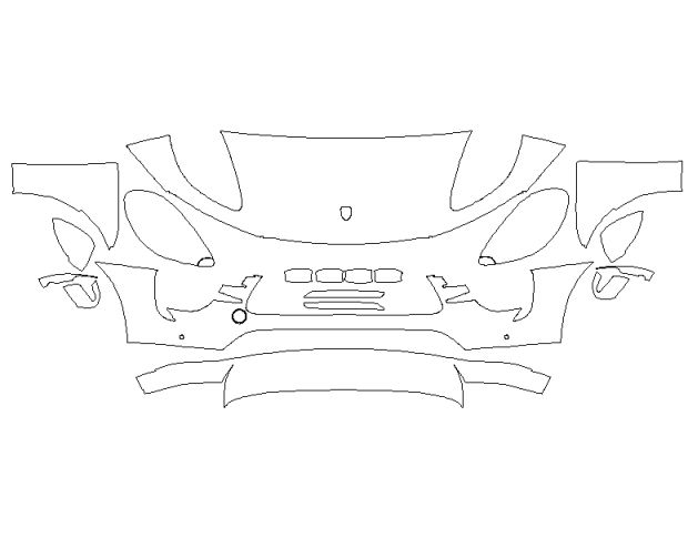Porsche Macan Sport Design 2019 Внедорожник Стандартный набор частично LLumar