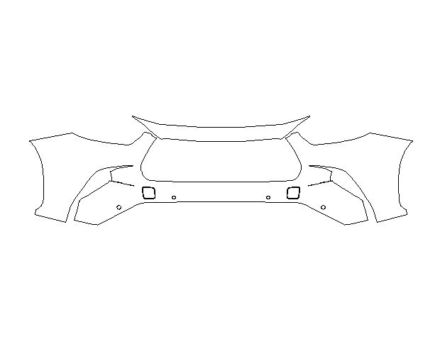 Toyota Highlander Limited 2020 Внедорожник Передний бампер Hexis