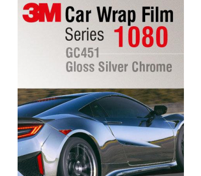 3M 1080 Gloss Silver Chrome GC451 1.524 m