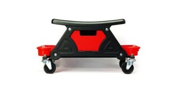 MaxShine Rolling Sit-On Detailing Creeper - Стілець на колесах, з полицею під пляшки та аксесуари