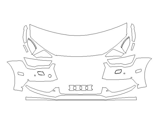 Audi A7 S-Line 2016 Седан Стандартный набор частично LLumar Platinum