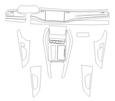 Комплект викрійок для салону AUDI Q8 2023 -