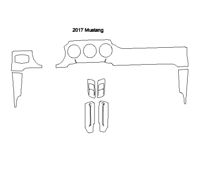 Комплект викрійок для салону FORD MUSTANG 2017