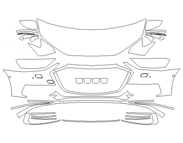 Audi A8 2019 Седан Стандартный набор частично Hexis