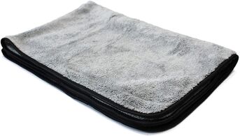 MaxShine Plush Microfiber Big Grey Drying Towel - Микрофибра для сушки с оверлоком серая 60 х 80 cm 