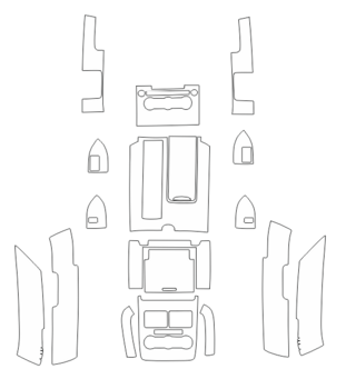Комплект викрійок для салону LAND ROVER RANGE ROVER L 2013-2017