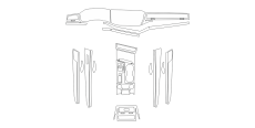 Комплект викрійок для салону VOLKSWAGEN TOUAREG 2019  /assets/images/items/5571/0787945001657721845.png