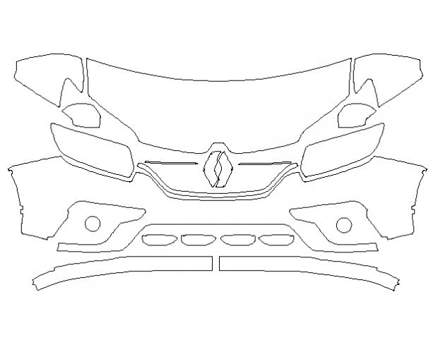 Renault Logan 2019 Седан Стандартный набор частично LLumar Platinum