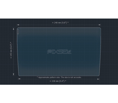 Защитное стекло Pixsel на монитор TORSSEN 2K - 10“ (гибридное глянец)