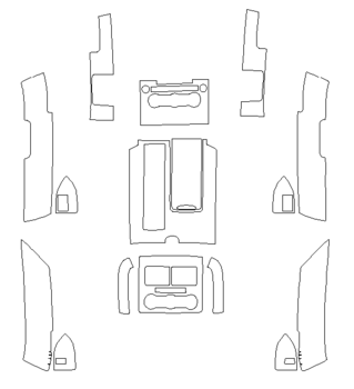 Комплект викрійок для салону LAND ROVER RANGE ROVER 2013-2017