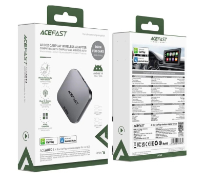 ACEFAST QC2 Wireless Adapter for Car Grey - Автомобильный беспроводной адаптер