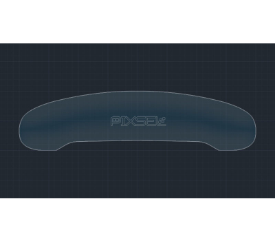 Захисне скло Pixsel на панель приладів PORSCHE TAYCAN - 20.5“ 2020 - (гібридне глянець)