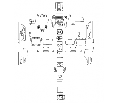 Комплект викрійок для салону ROLLS-ROYCE CULLINAN 2018