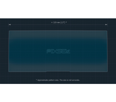 Защитное стекло Pixsel на монитор TOYOTA C-HR - 14“ 2019 - 2023 (гибридное глянец)