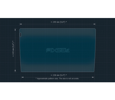 Защитное стекло Pixsel на монитор TEYES CC3 2K - 10“ (гибридное глянец)